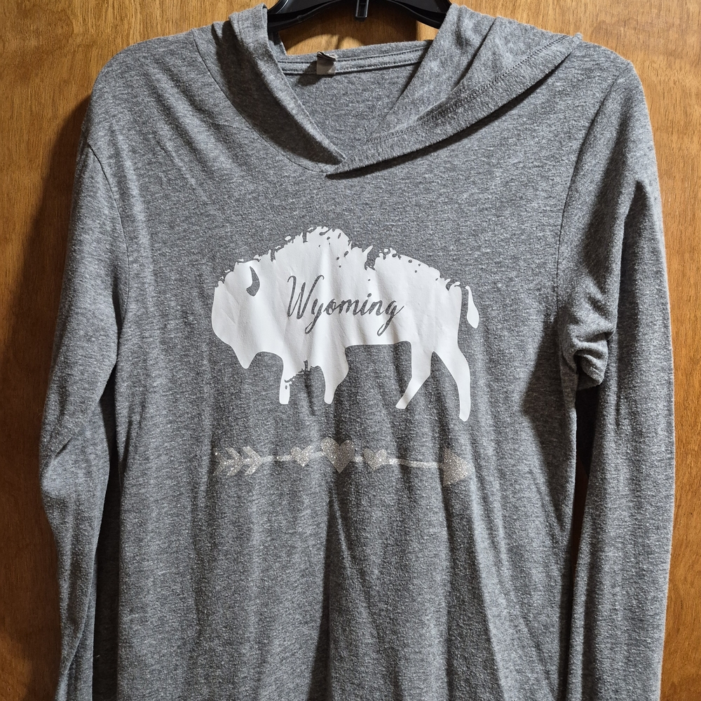 Next Level Apparel Gray Wyoming Hoodie